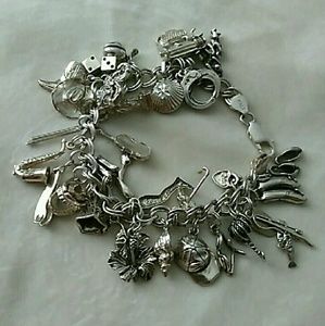Sterling Silver Bracelet With Charms